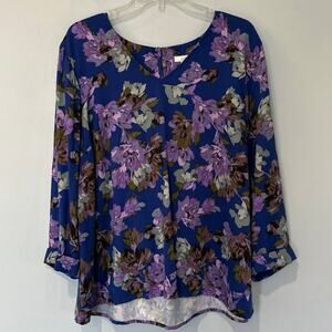 J.Jill floral top women's size Large